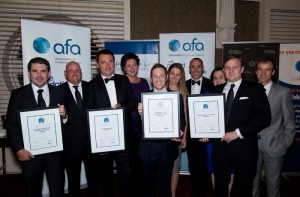 The TAL team shows off their Awards